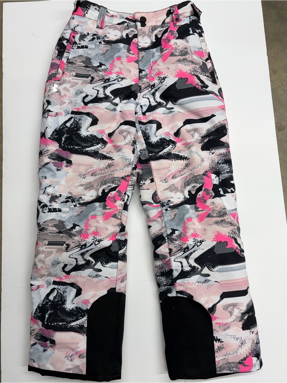 Under Armour Girls youth large YLG Waterproof Snow Pants pink black camo print